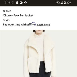 FRAME -Faux fur jacket